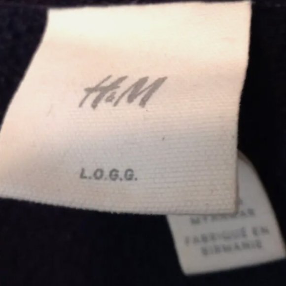 Men's Hoodie Sz L Black Full Zip Sweatshirt Hand Pockets USA Japan Logo - Picture 10 of 11